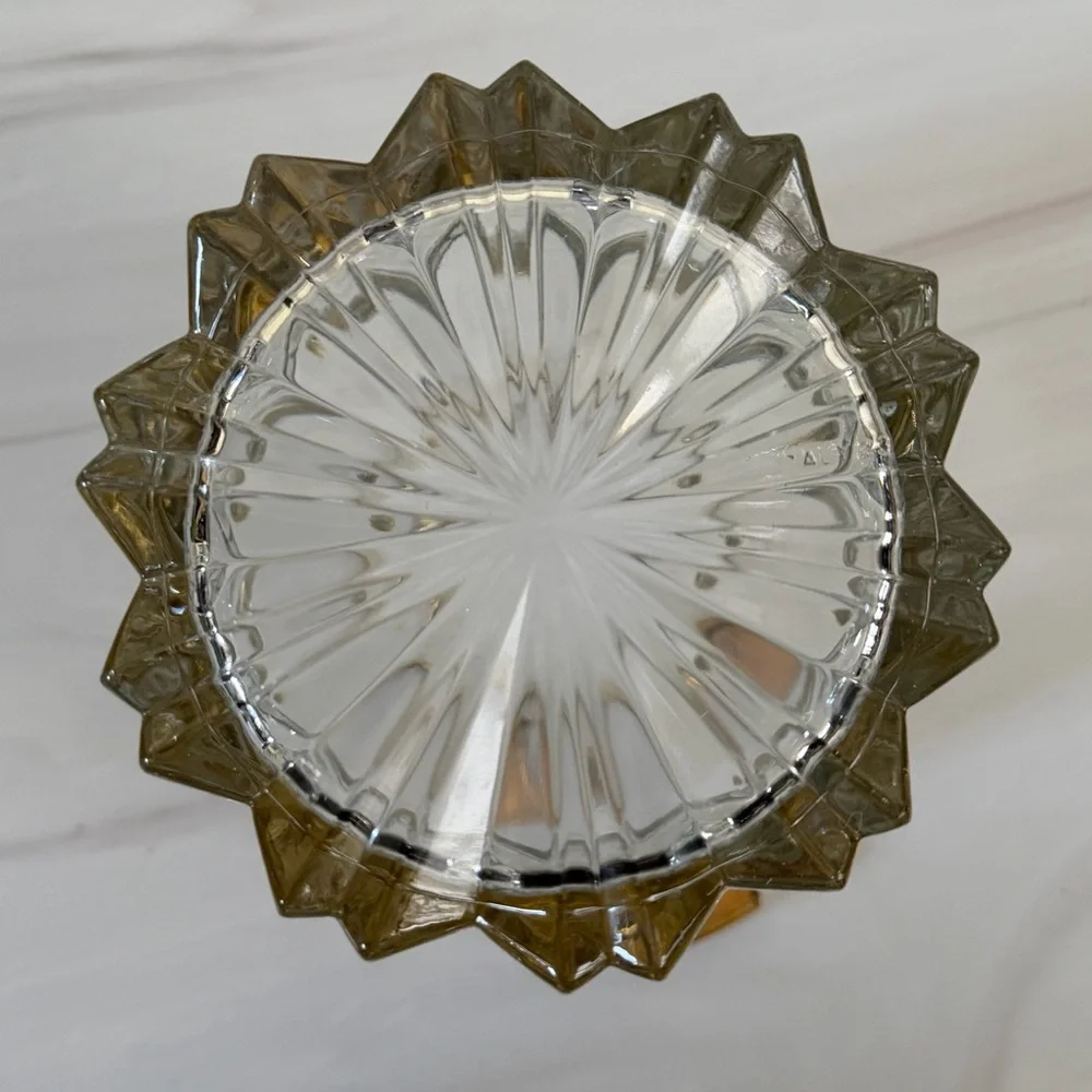 MCM gold-rimmed vintage small crystal ice bucket